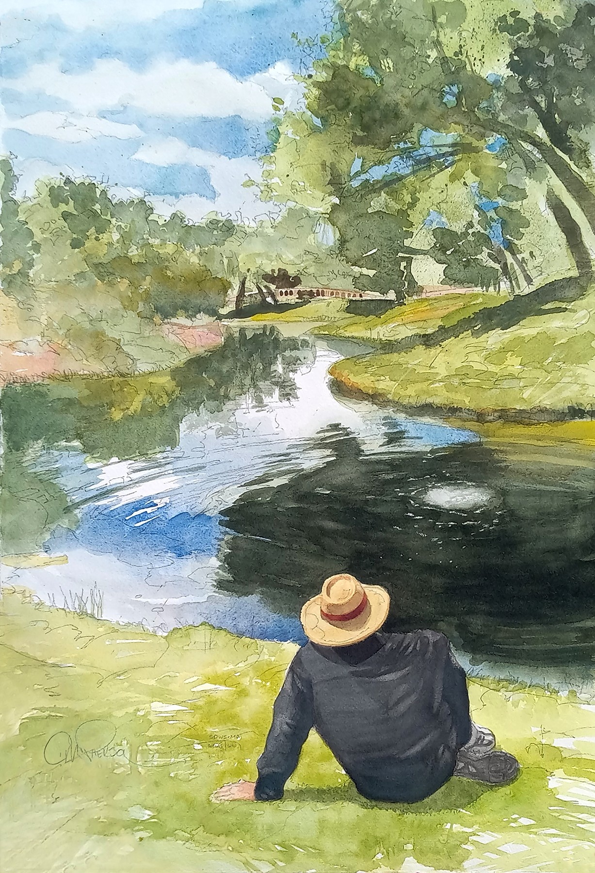 Art piece titled Luncheon On The Grass, Santee Lakes by Chuck McPherson