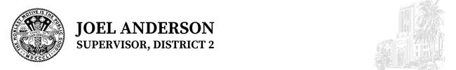 Joel Anderson, District 2 Supervisor logo